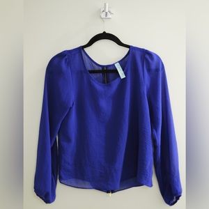 Urban outfitters blouse, blue, size, sheer